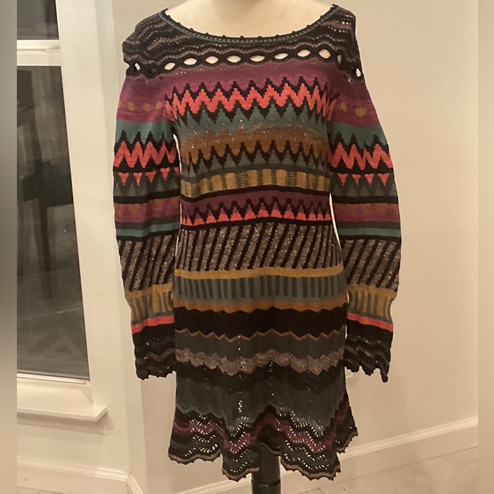 Peruvian Connection Vibrant Patterned Long Sleeve… - image 2